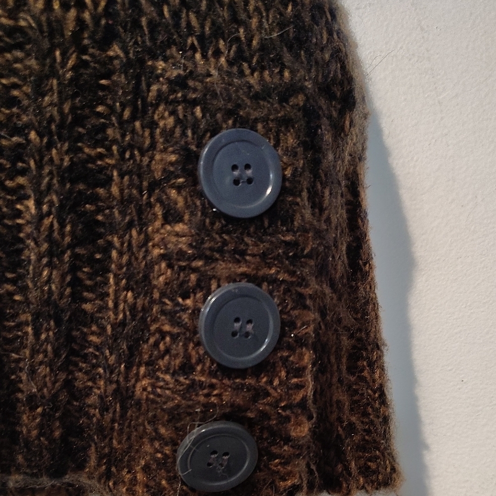 Derek Heart Brown and Purple Cowl Neck Sweater *Belt Not Included* - Picture 10 of 13
